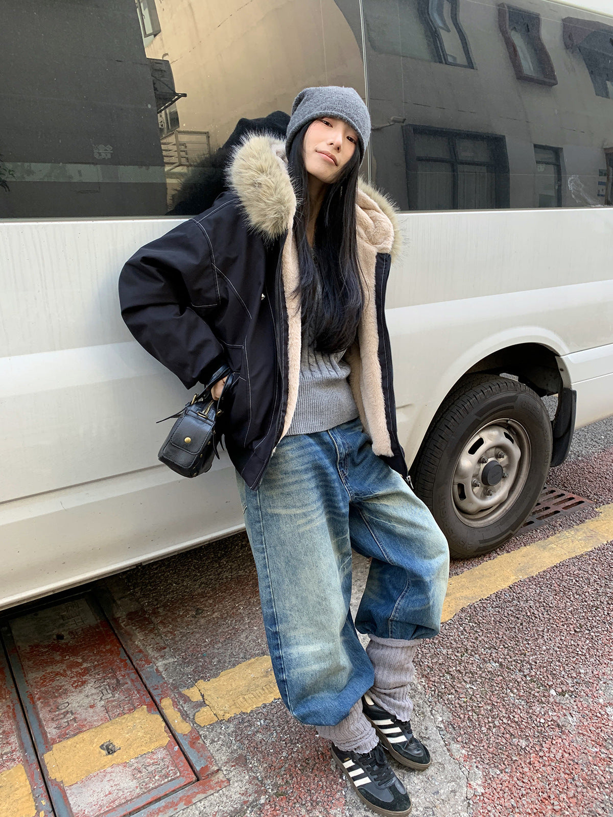 Womens Wide Leg Denim Pants