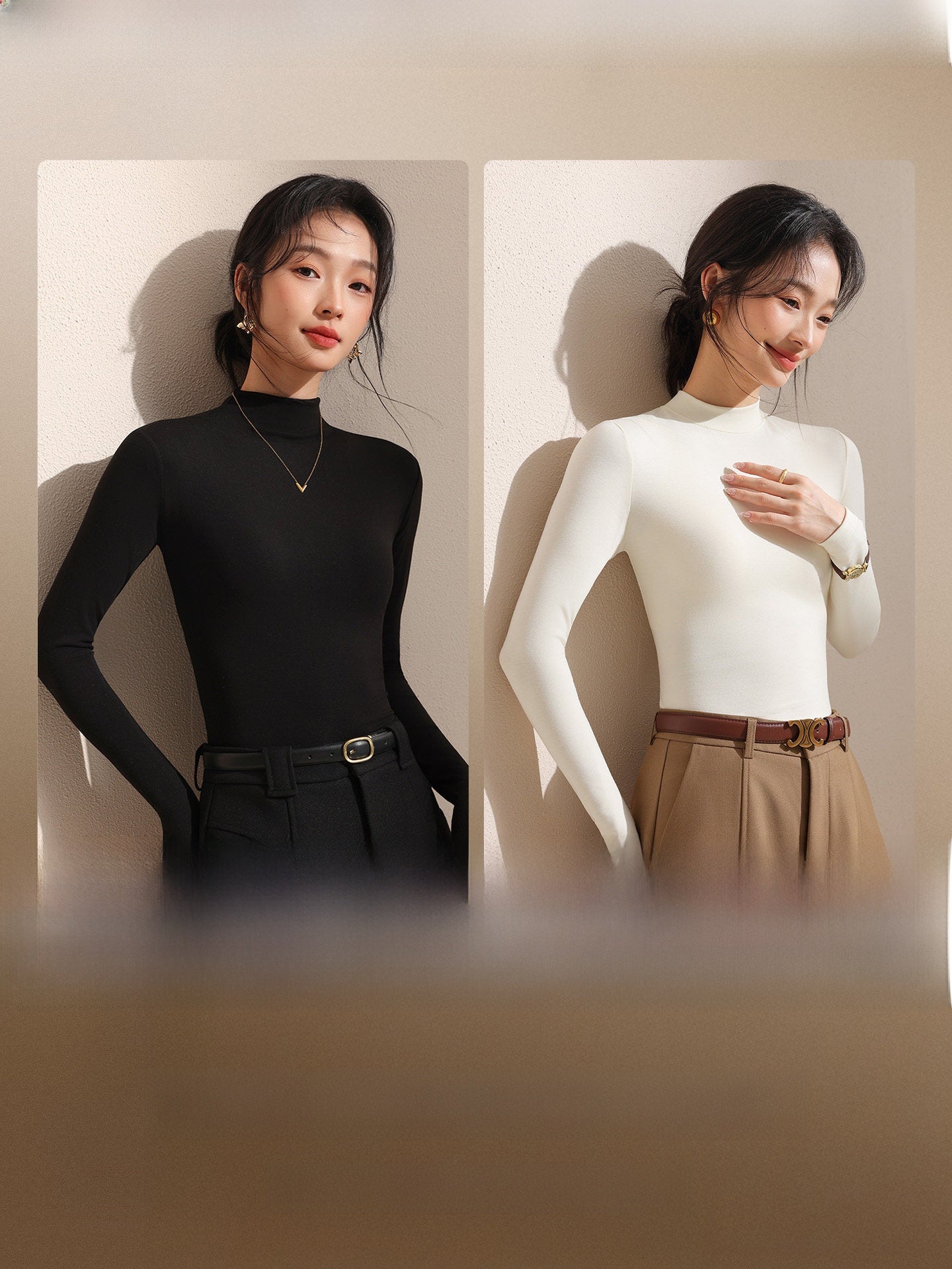 Womens Wool Blend Long Sleeve T-Shirt