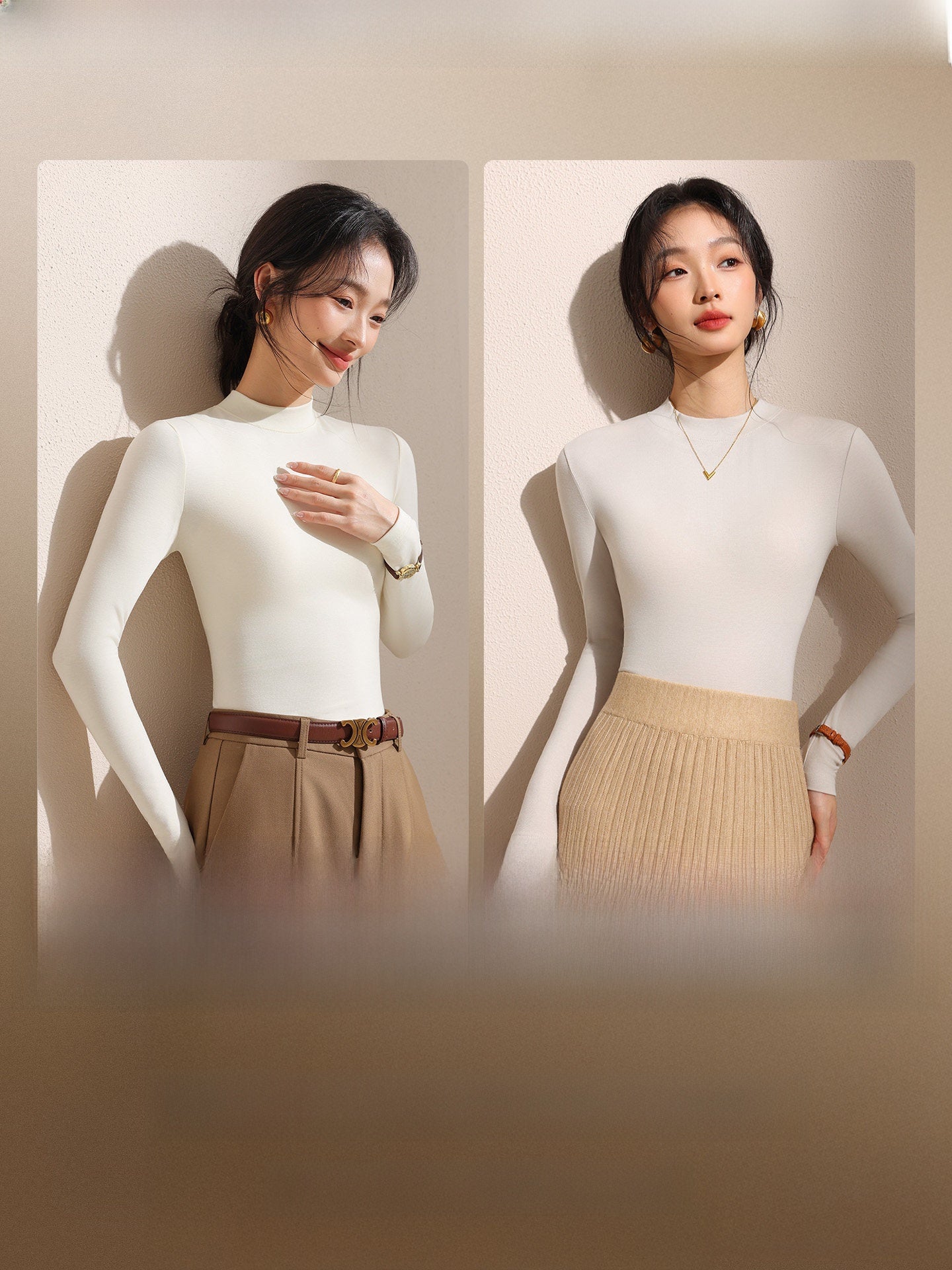 Womens Wool Blend Long Sleeve T-Shirt