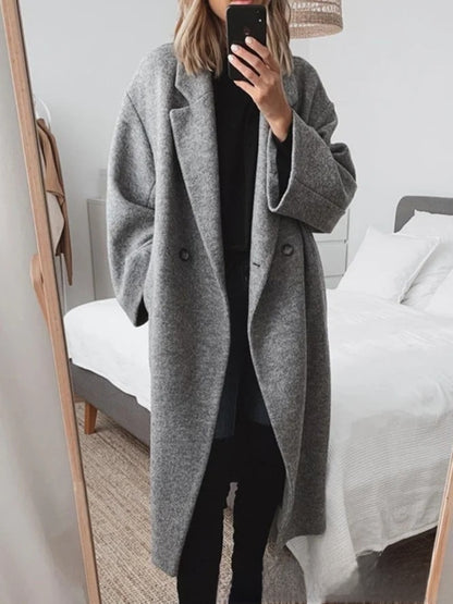 Womens Wool Blend Trench Coat