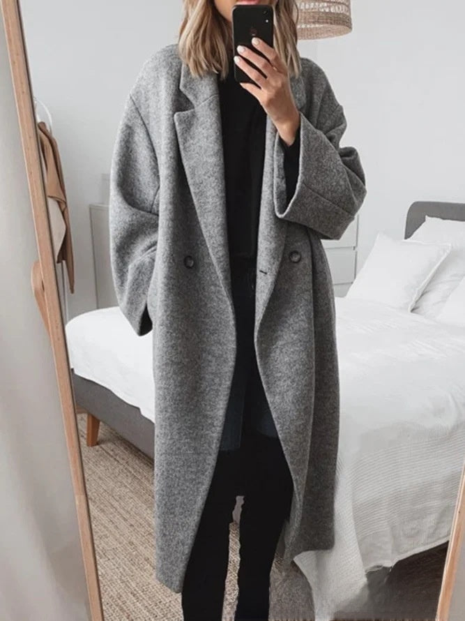 Womens Wool Blend Trench Coat