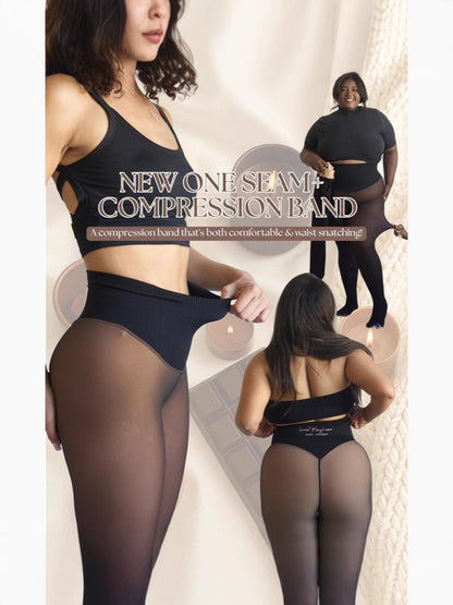 Womens Wool-Lined Translucent Leggings with 3D Pattern