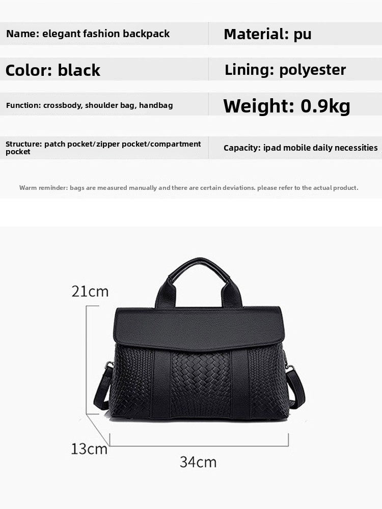 Womens Woven Tote Bag for Work and Commute