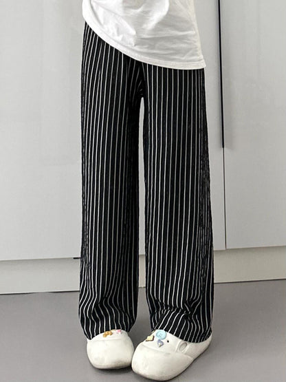 Womens Wrinkle Texture Wide Leg Pants