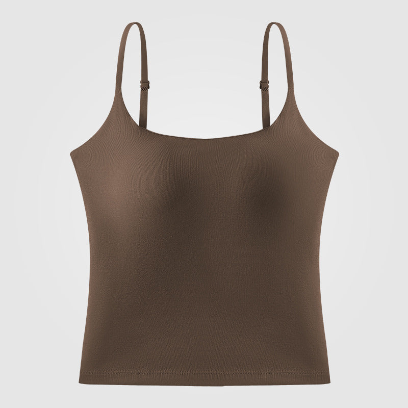 Womens Yoga Camisole with Chest Pad Sports Top