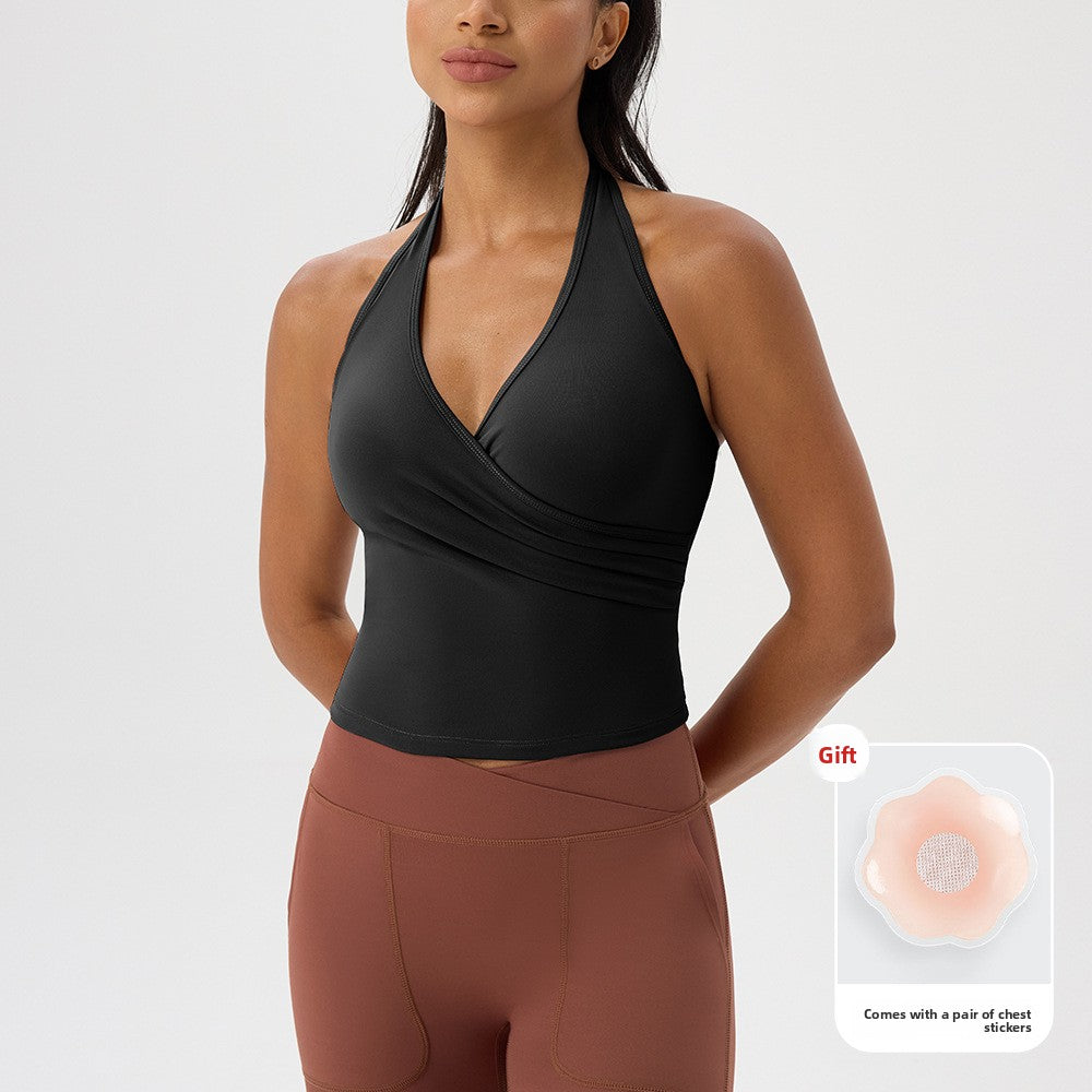 Womens Yoga Fitness Halterneck Vest