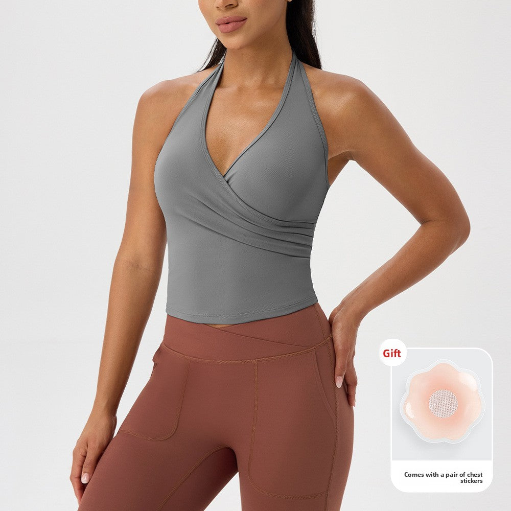Womens Yoga Fitness Halterneck Vest