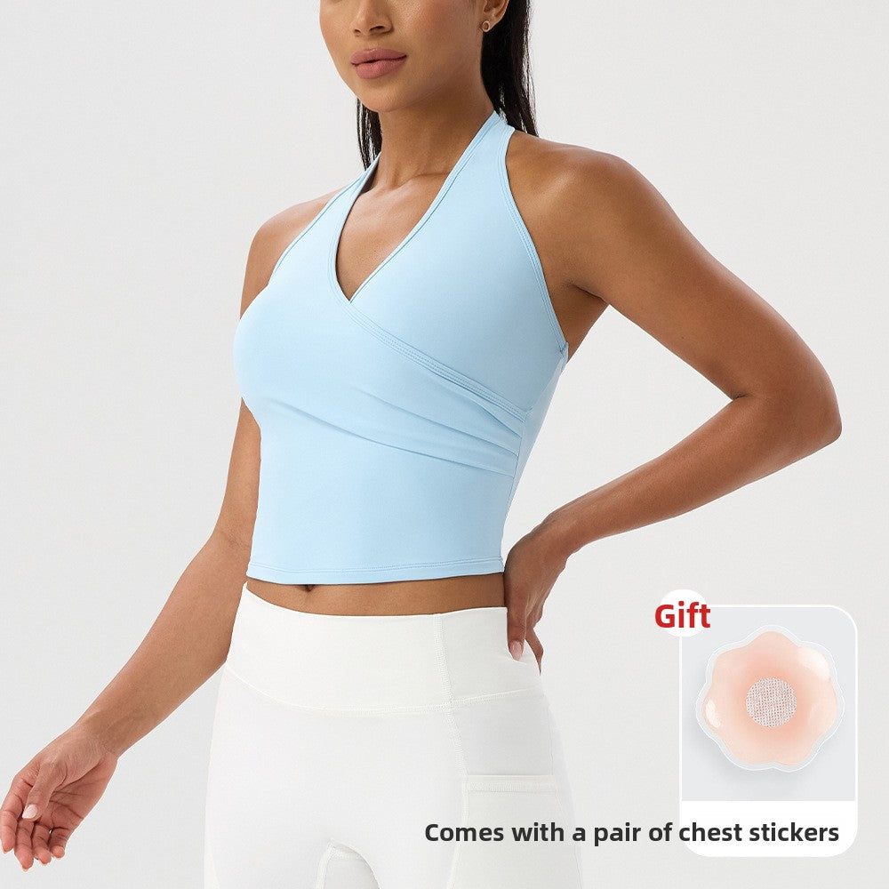 Womens Yoga Fitness Halterneck Vest