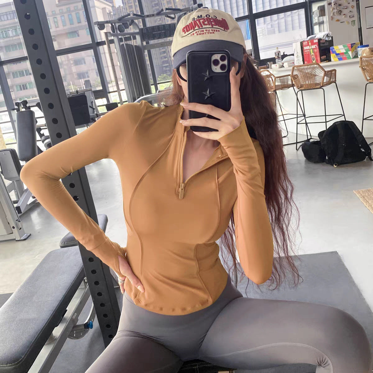 Womens Yoga Fitness Long Sleeve Top