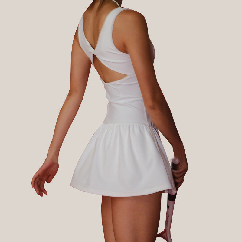 Womens Yoga One-Piece Skirt High Elasticity Quick Dry Sports Dress