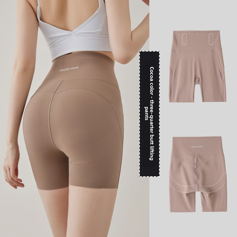 Womens Yoga Shorts Quick Dry High Elastic Fitness Capris