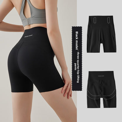 Womens Yoga Shorts Quick Dry High Elastic Fitness Capris