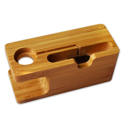 Wood and bamboo mobile phone stand