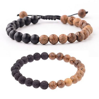 Wood bead bracelet