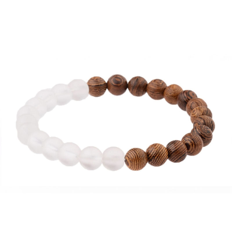 Wood bead bracelet