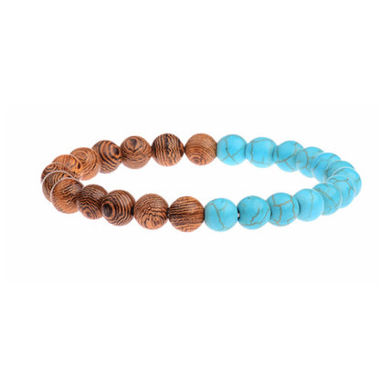 Wood bead bracelet