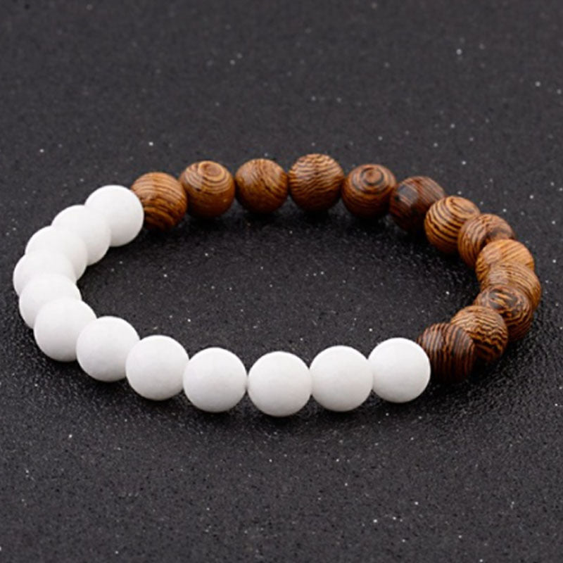 Wood bead bracelet