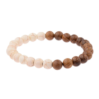 Wood bead bracelet