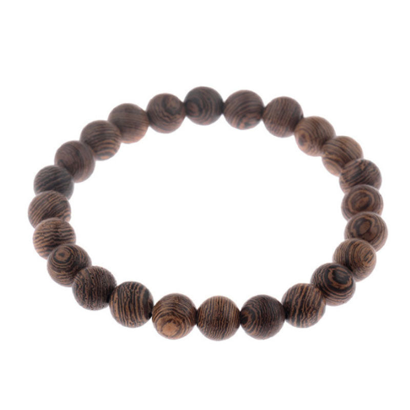 Wood bead bracelet