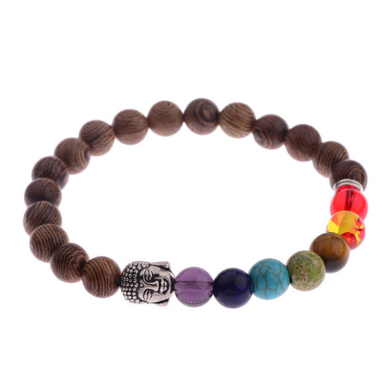 Wood bead bracelet