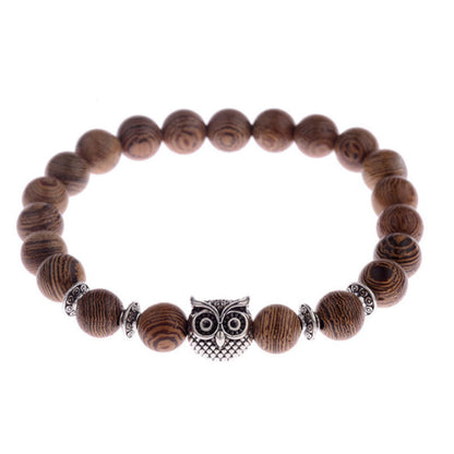 Wood bead bracelet