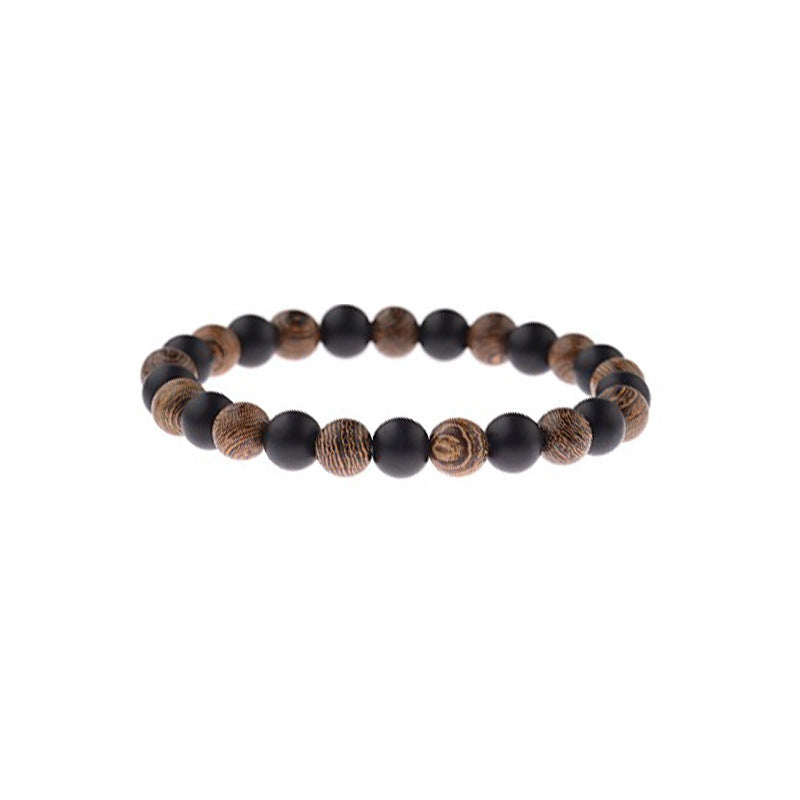 Wood bead bracelet