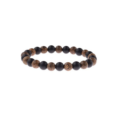 Wood bead bracelet