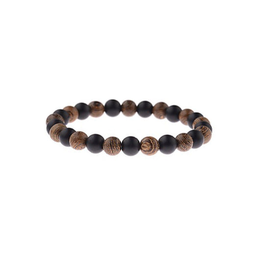 Wood bead bracelet