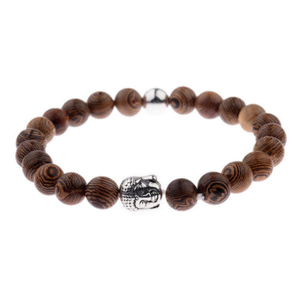Wood bead bracelet