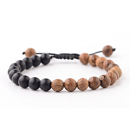 Wood bead bracelet
