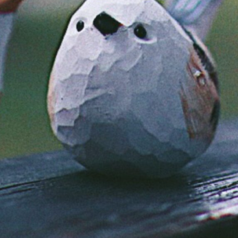 Wood-carved bird