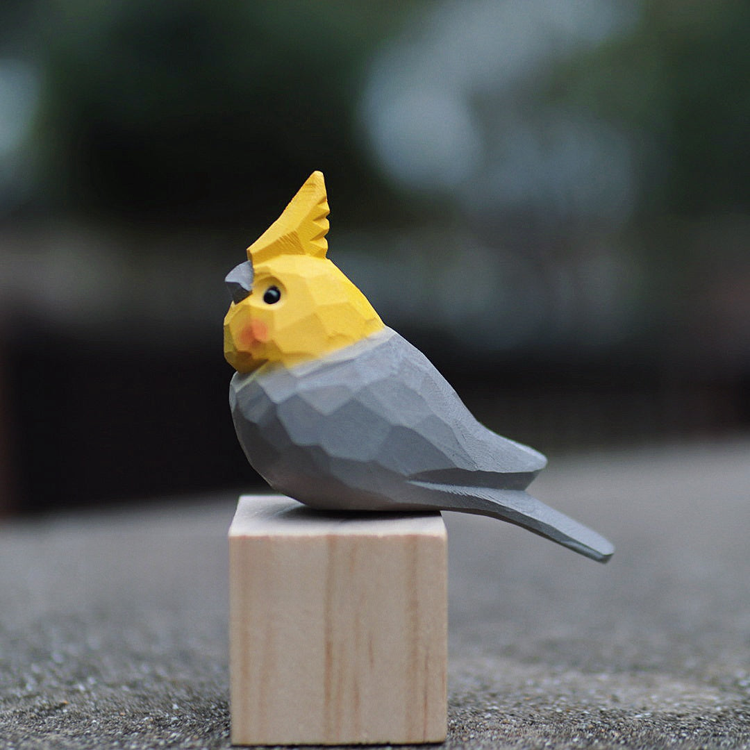 Wood-carved bird