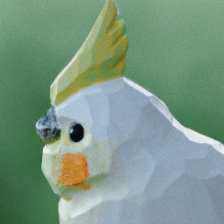 Wood-carved bird