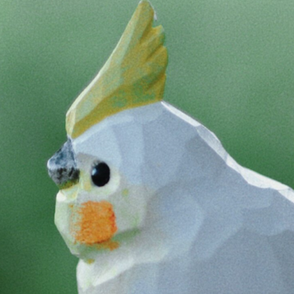 Wood-carved bird