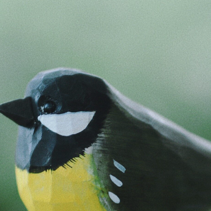 Wood-carved bird