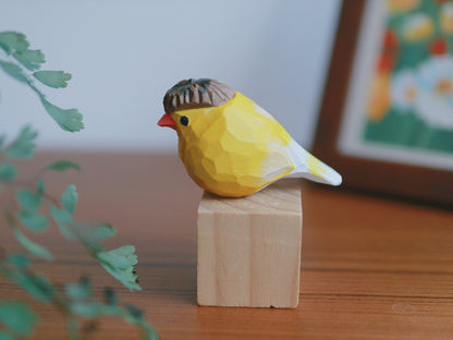 Wood-carved bird