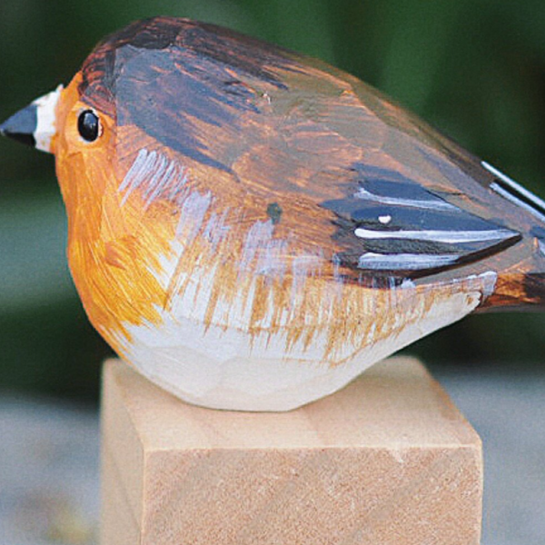 Wood-carved bird