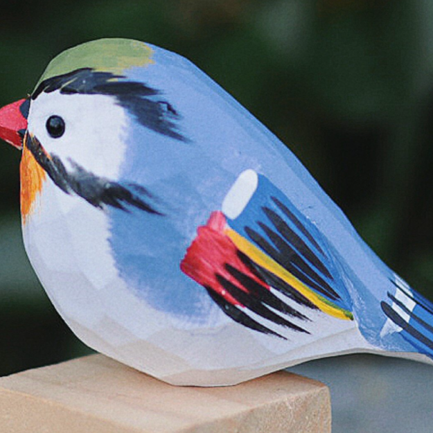 Wood-carved bird