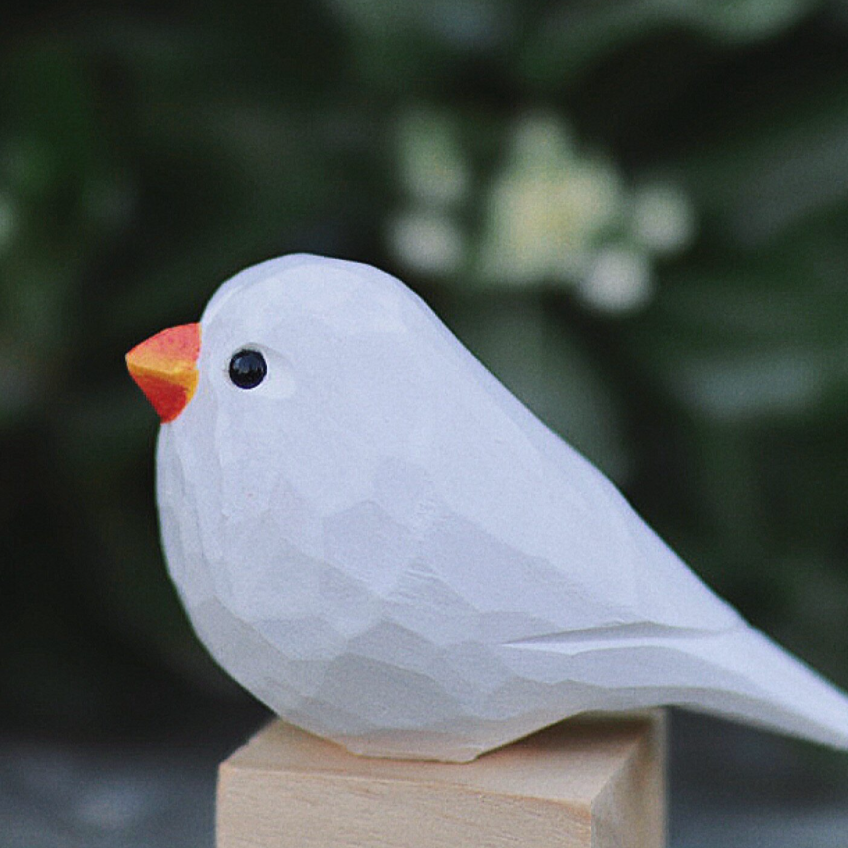 Wood-carved bird