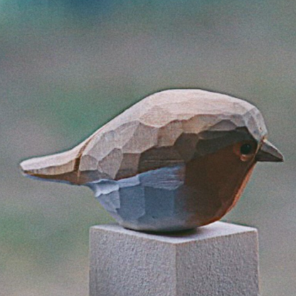 Wood-carved bird