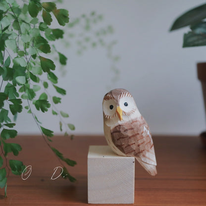 Wood-carved bird