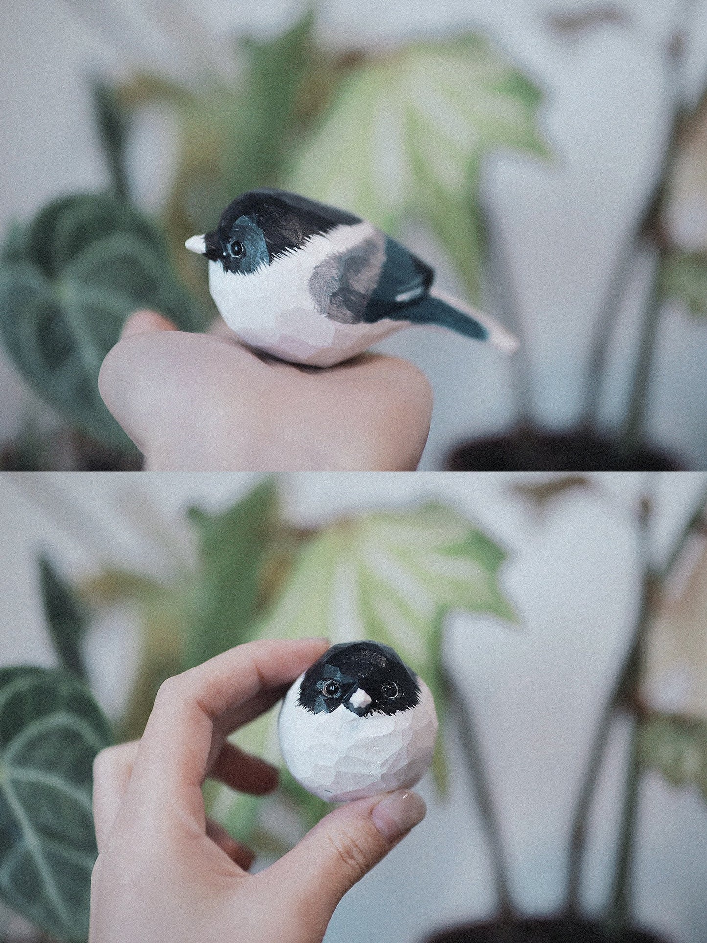 Wood-carved bird