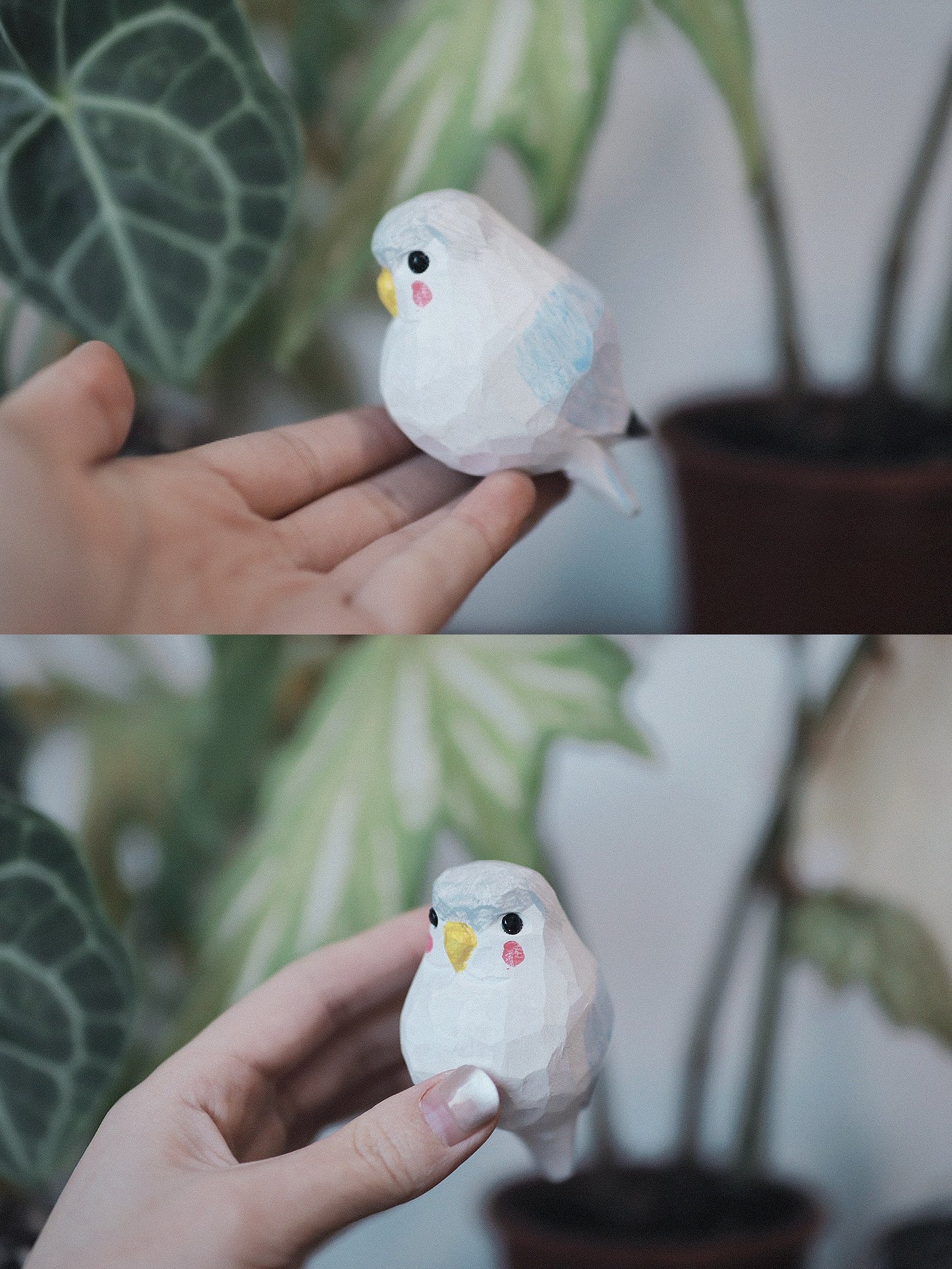 Wood-carved bird