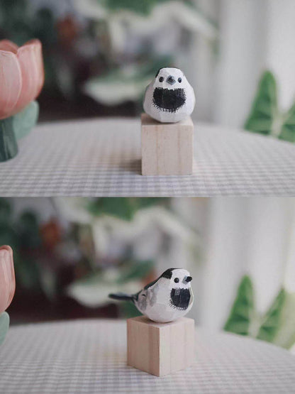Wood-carved bird