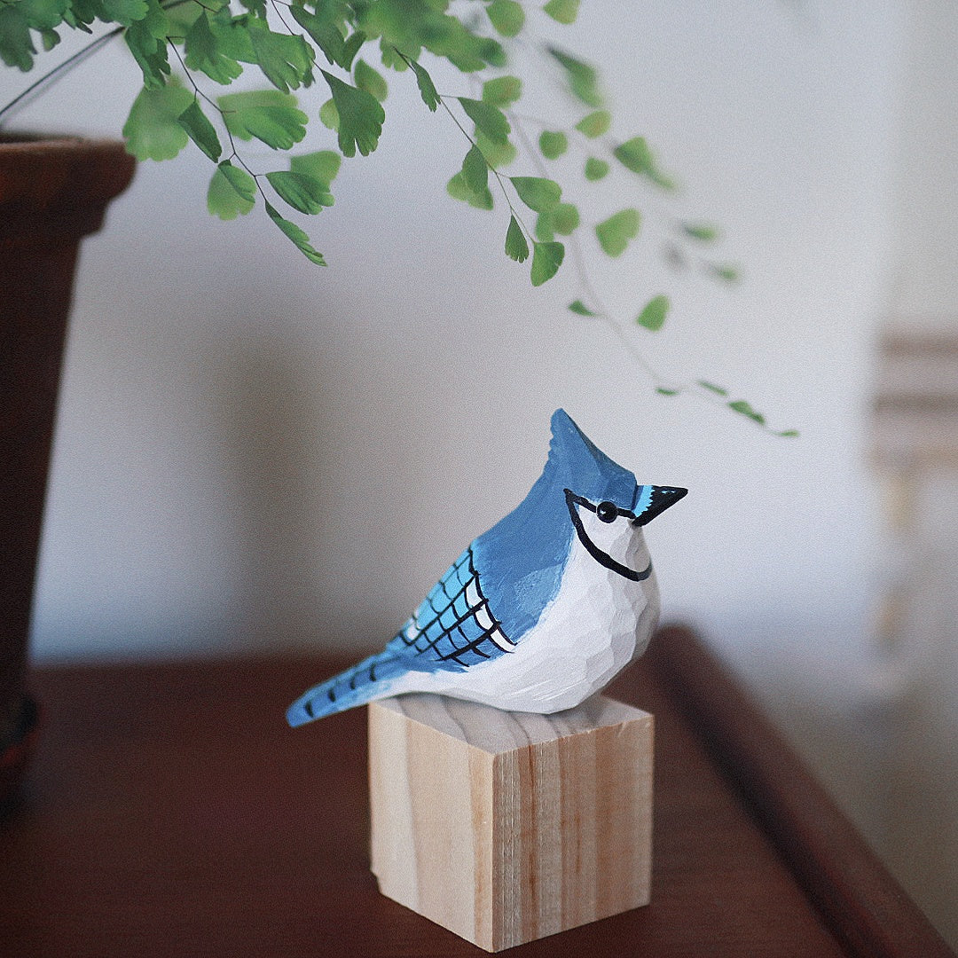 Wood-carved bird