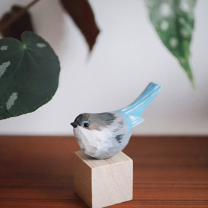 Wood-carved bird