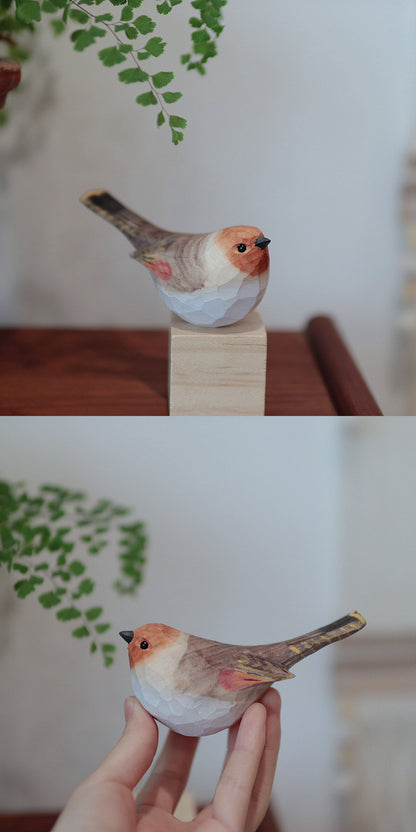 Wood-carved bird