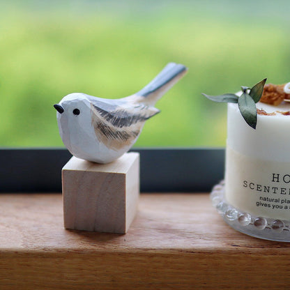 Wood-carved bird