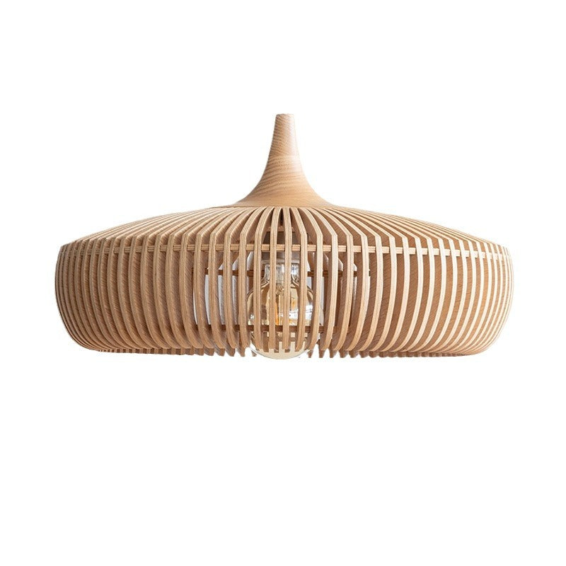 Wood chandelier lamp