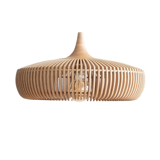 Wood chandelier lamp